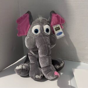 Ideal Toys Direct Gray Elephant Plush with Pink Ears
